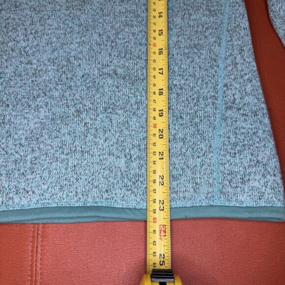 Patagonia Better sweater 1/4 zip Heather Blue-Green /Gray Sz S - Picture 10 of 11